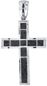 1 1/3CT-DIA MAN CROSS CHARM